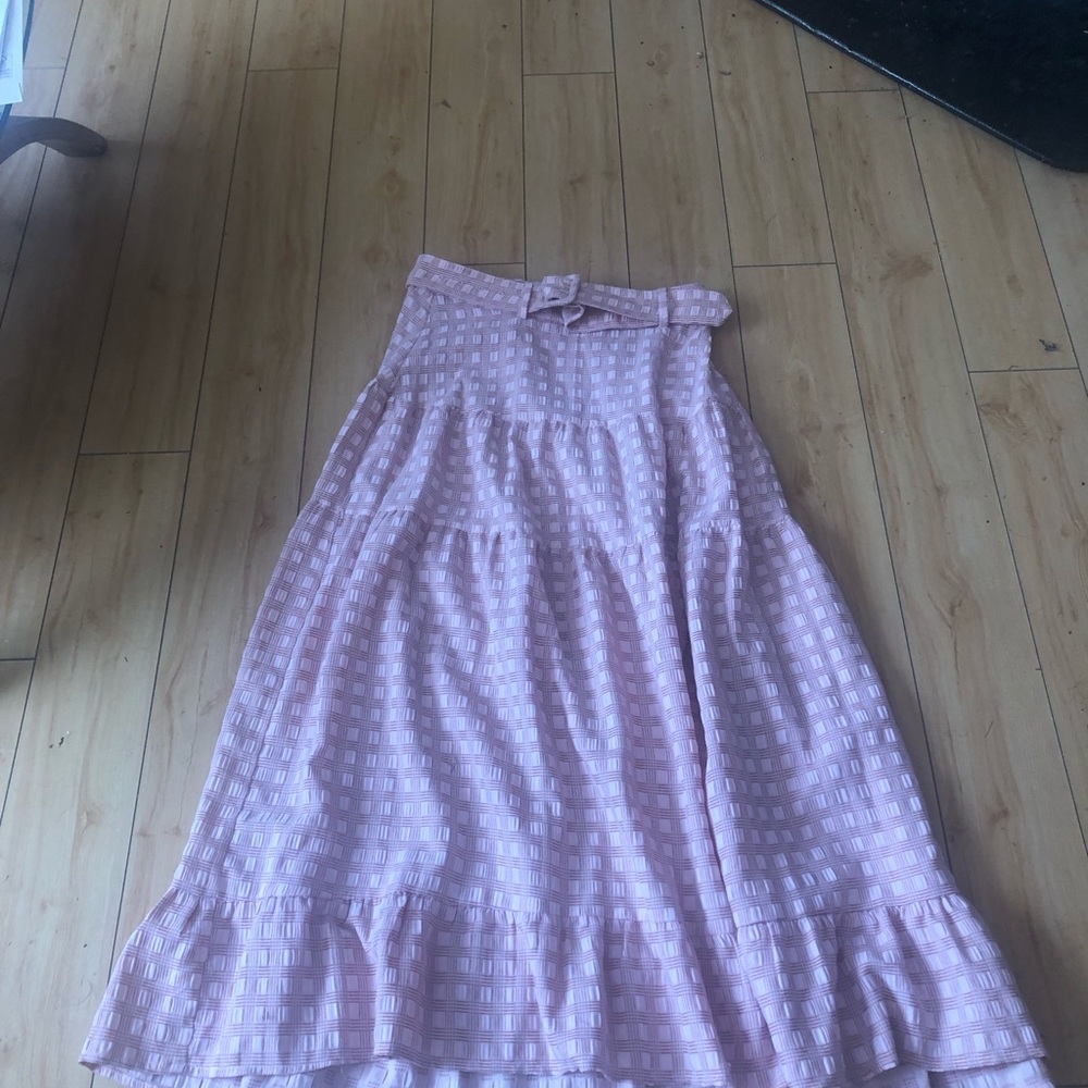 Sz S FRNCH maxi gingham skirt - Like New